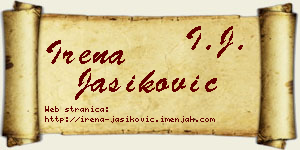 Irena Jasiković vizit kartica